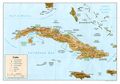 Cuba Shading Relief Map - Mapsof.Net Map