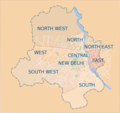 Delhi Districts Map - Mapsof.Net Map