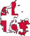 Denmark Flag Map - Mapsof.Net Map