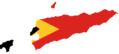 East Timor Flag Map - Mapsof.Net Map