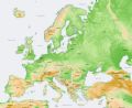 Europe Topography Map - Mapsof.Net Map