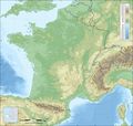 France Topographic Blank Map - Mapsof.net