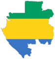 Gabon Flag Map - Mapsof.Net Map