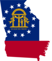 Georgia Us Flag Map - Mapsof.Net Map