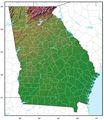 Georgia Relief Map - Mapsof.Net Map