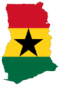 Ghana Flag Map - Mapsof.Net Map
