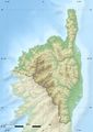 Haute Corse Department Relief Location Map - Mapsof.net