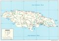 Jamaica Political Map - Mapsof.Net Map