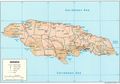 Jamaica Shading Relief Map - Mapsof.Net Map