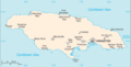 Jamaica Small Political Map - Mapsof.Net Map