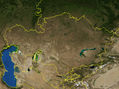 Kazakhstan World Wind Blank - Mapsof.Net Map
