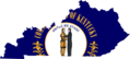 Kentucky Flag Map - Mapsof.Net Map