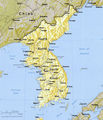 Korean Peninsula Physical - Mapsof.Net Map
