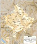 Kosovo Physical Map - Mapsof.Net Map