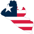 Liberia Flag Map - Mapsof.Net Map