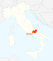 Location of Molise Map - Mapsof.Net Map