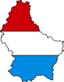 Luxembourg Flag Map - Mapsof.Net Map