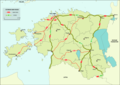 Main Roads of Estonia - Mapsof.Net Map