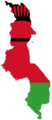 Malawi Flag Map - Mapsof.Net Map