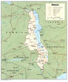 Malawi Map Political - Mapsof.Net Map