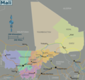Mali Regions Map - Mapsof.Net Map