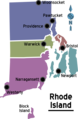 Map of Rhode Island Regions - Mapsof.Net Map