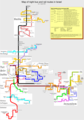 Map of Night Bus And Rail Routes In Israel - Mapsof.Net Map