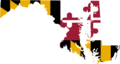 Maryland Flag Map - Mapsof.Net Map
