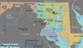 Maryland Regions Map - Mapsof.Net Map