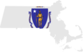 Massachusetts Flag Map - Mapsof.Net Map