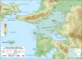 Miletus Bay Silting Evolution Map - Mapsof.Net Map