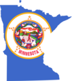 Minnesota Flag Map - Mapsof.Net Map