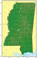 Mississippi Relief Map - Mapsof.Net Map