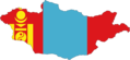 Mongolia Flag Map - Mapsof.Net Map