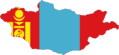 Mongolian People's Republic Flag Map - Mapsof.Net Map