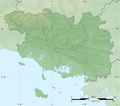 Morbihan Department Relief Location Map - Mapsof.Net Map