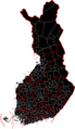 Muncipalities And Provinces of Finland Black - Mapsof.Net Map