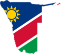 Namibia Flag Map - Mapsof.Net Map