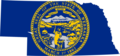Nebraska Flag Map - Mapsof.Net Map