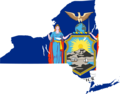 New York Flag Map - Mapsof.Net Map