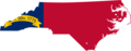 North Carolina Flag Map - Mapsof.Net Map