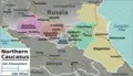 North Caucasus Regions Map - Mapsof.Net Map