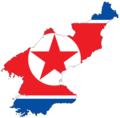 North Korea Flag Map - Mapsof.Net Map
