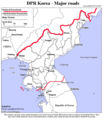 North Korea Major Roads - Mapsof.Net Map