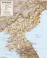 North Korea Physical Map - Mapsof.Net Map