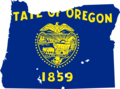 Oregon Flag Map - Mapsof.Net Map