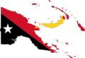 Papua New Guinea Flag Map - Mapsof.Net Map