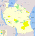 Parks Tanzania Map - Mapsof.Net Map