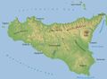 Physical Map of Sicily - Mapsof.net