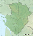 Poitou Charentes Region Relief Location Map - Mapsof.Net Map